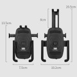 WEST BIKING Fahrrad-Handyhalter, Aluminium, 360 drehbar, für Elektrofahrrad, Roller, Motorrad, Handyständer, Stil:, Handlebar Style, Rearview Mirror Style – Bild 3