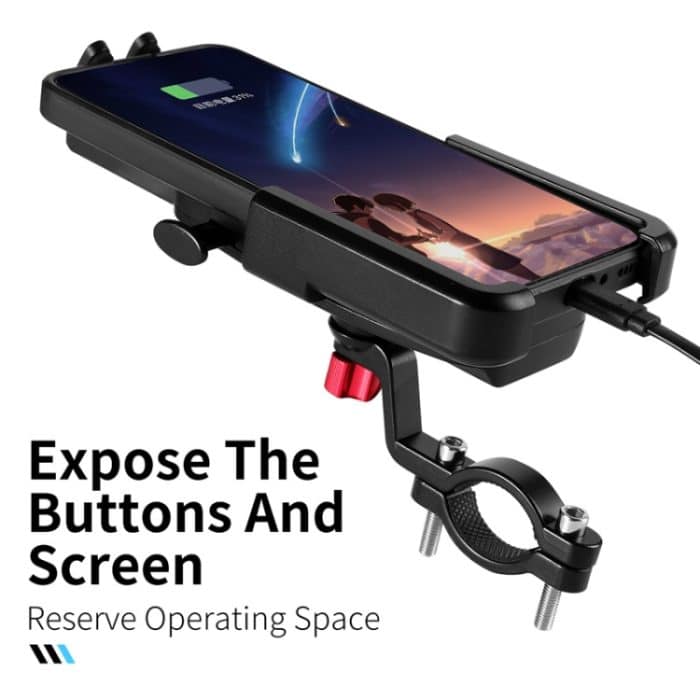 WEST BIKING Fahrrad-Handyhalter, Aluminium, 360 drehbar, für Elektrofahrrad, Roller, Motorrad, Handyständer, Stil:, Handlebar Style, Rearview Mirror Style – Bild 4