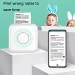 Praktischer Mini-Taschendrucker für Studenten, Thermo-Bluetooth-Handy-Fotodaten-Notizdrucker, Blue, Pink – Bild 6