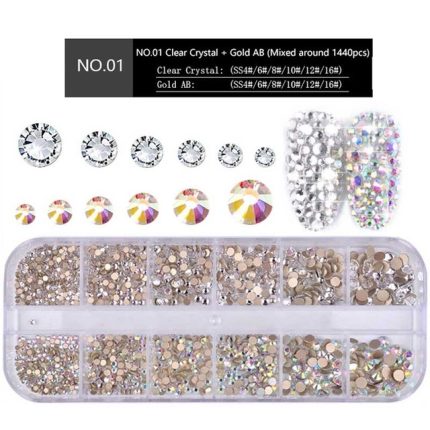 Nagel flache Rückseite AB Kristall Strass 3D Charm Edelsteine DIY Maniküre Nail Art Dekorationen