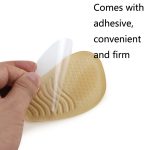 5 Paar Anti-Rutsch-Sohlenpolster für High Heels, Gel-Kristall, bequeme Halbpolster, Flannel Apricot, Flannel Black, Transparent – Bild 5
