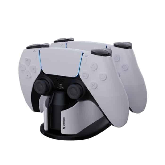 SPARKFOX W20P508 Dual-Ladegerät mit Kontakten, kabelloses Griff-Ladegerät für PS5, Stil:, Charger+Data Cable+Charging Plug, Charger+Data Cable – Bild 5
