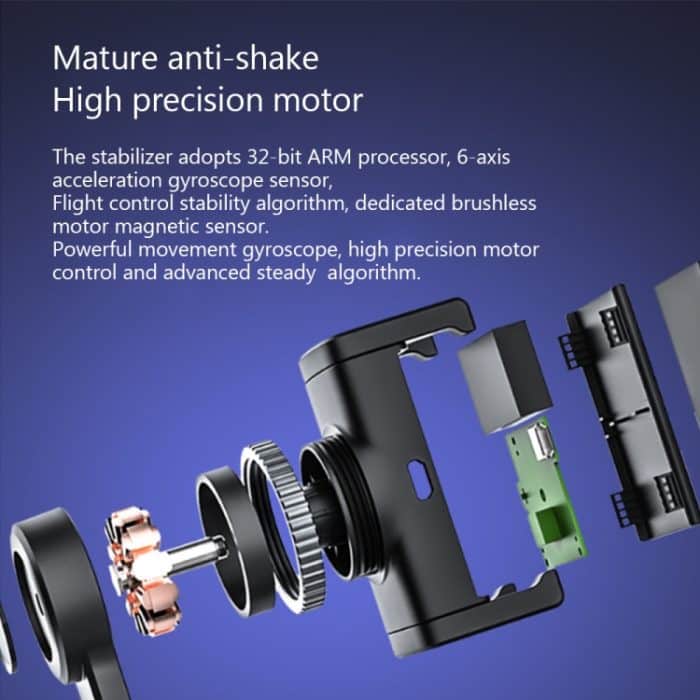 XYK-19017 Smart Anti-Shake Single Axis Stabilizer Einziehbarer Handy-Selfie-Stick Video-Live-Stativ mit Bluetooth-Fernbedienung – Bild 4