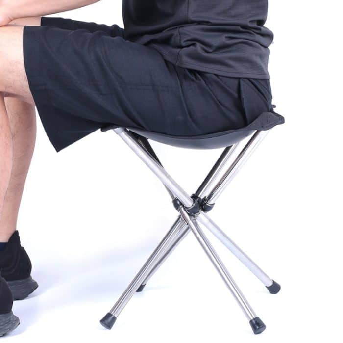 Im Freien einziehbarer tragbarer Edelstahlhocker Camping Strand Angeln Klappstuhl, Spezifikation:, S, L – Bild 6