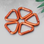 10PCS Triangle Carabiner Outdoor Camping Wandern Schlüsselbund Snap Clip Haken Kessel Schnalle Carabiner Zubehör – Bild 2
