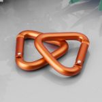 10PCS Triangle Carabiner Outdoor Camping Wandern Schlüsselbund Snap Clip Haken Kessel Schnalle Carabiner Zubehör – Bild 3