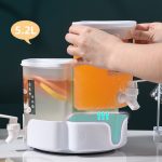 Rotierender Kaltkessel mit drei Gittern und großen Fächern. Obstteekanne mit Wasserhahn kann in den Kühlschrank gestellt werden, 5.2L Three-Grid Rotating Cold Kettle – Bild 3