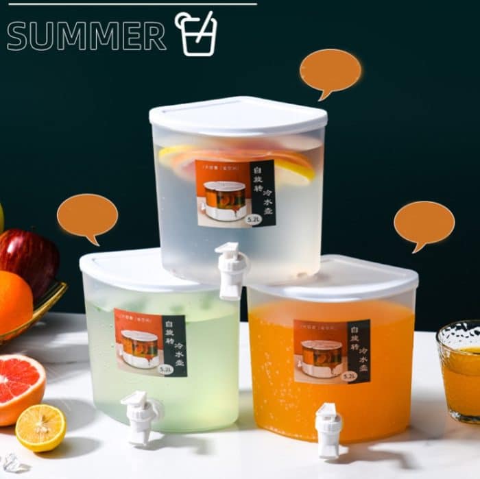 Rotierender Kaltkessel mit drei Gittern und großen Fächern. Obstteekanne mit Wasserhahn kann in den Kühlschrank gestellt werden, 5.2L Three-Grid Rotating Cold Kettle – Bild 4