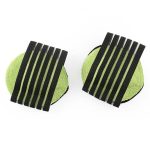 5 Paar Plantarfaszien-Fersenpolster, Fußgewölbeunterstützung, Einlegesohle, Fersenschmerzlinderung und Stoßdämpfungsorthese, Green Black – Bild 2