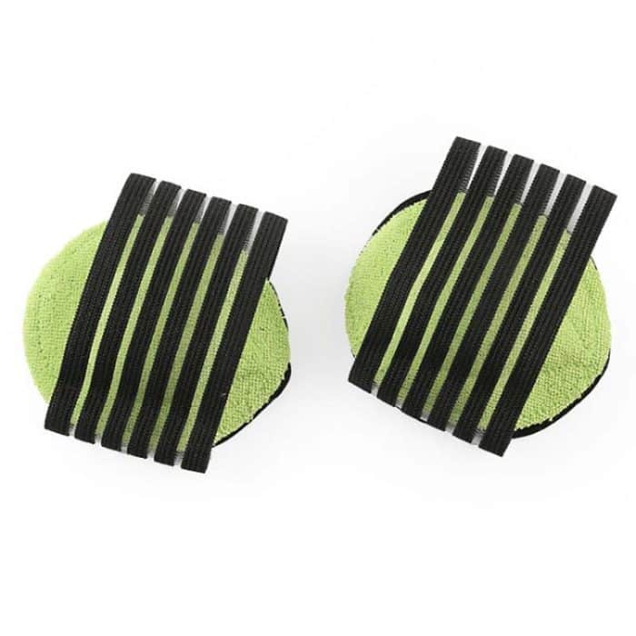 5 Paar Plantarfaszien-Fersenpolster, Fußgewölbeunterstützung, Einlegesohle, Fersenschmerzlinderung und Stoßdämpfungsorthese, Green Black – Bild 2