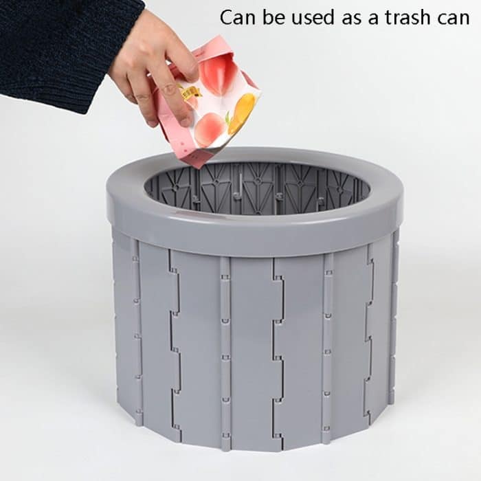 Klappbare Toilette, Reise-Auto-Toilette mit Abdeckung, tragbare Notfall-Camping-Toilette für den Innenbereich, Folding Toilet(Black), Folding Toilet(Grey) – Bild 5