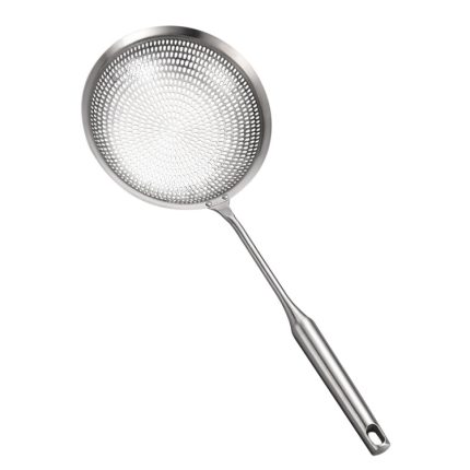 304 Edelstahl Sieb Knödel Nudeln Abtropfsieb Haushaltsschaufel Netzsieb, 14cm, 16cm, 18cm