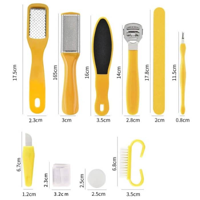 2 Stück 10 in 1 Peeling Pedicure Tool Set Pedicure Tools – Bild 3