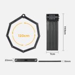 WEST BIKING Fahrrad-Klappcode-Schloss, Diebstahlschutz-Kettenschloss, WEST BIKING Chain Lock – Bild 3