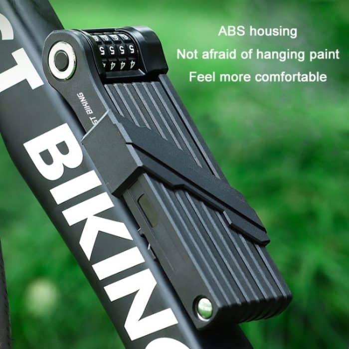 WEST BIKING Fahrrad-Klappcode-Schloss, Diebstahlschutz-Kettenschloss, WEST BIKING Chain Lock – Bild 5