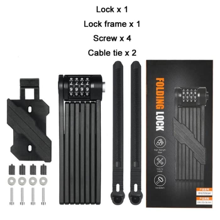 WEST BIKING Fahrrad-Klappcode-Schloss, Diebstahlschutz-Kettenschloss, WEST BIKING Chain Lock – Bild 7