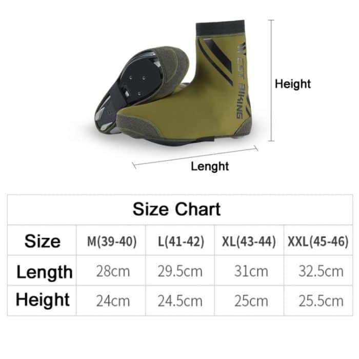 WEST BIKING YP0215049 Fahrrad-Winddichter und warmer Schuhüberzug, M, L, XL, XXL – Bild 7