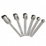 6 in 1 quadratischer Kopf Edelstahl Messlöffel Set Einfache geröstete Kaffee-Messlöffel – Bild 2