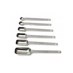 6 in 1 quadratischer Kopf Edelstahl Messlöffel Set Einfache geröstete Kaffee-Messlöffel – Bild 3