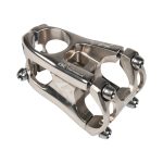 KRSEC CNC Ultraleichtes Kurzhand-Mountainbike aus Aluminiumlegierung mit 50-mm-Riser, Titanium, Electroplating Color