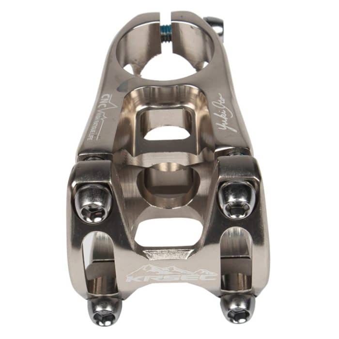 KRSEC CNC Ultraleichtes Kurzhand-Mountainbike aus Aluminiumlegierung mit 50-mm-Riser, Titanium, Electroplating Color – Bild 3