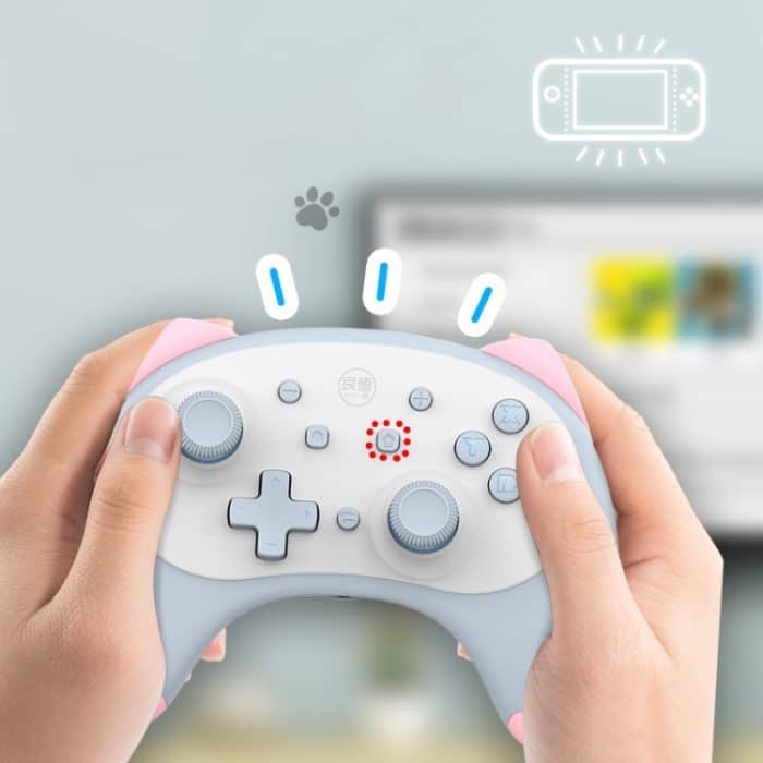 IINE Voice Wake-Up Bluetooth-Griff, kabelloser Griff in Katzenform für Nintendo Switch – Bild 6