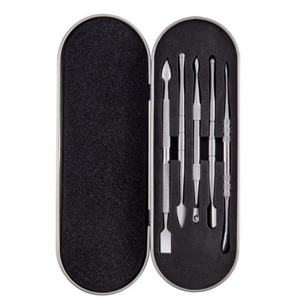 Nagelkunst-Werkzeug-Set, Rauch-Creme-Löffel, Edelstahl, Push-Rauch-Öl-Löffel, 5 In 1 Silver, 6 In 1 Silver, 5 In 1 Color Titanium, 6 In 1 Color Titanium