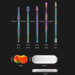 Nagelkunst-Werkzeug-Set, Rauch-Creme-Löffel, Edelstahl, Push-Rauch-Öl-Löffel, 5 In 1 Silver, 6 In 1 Silver, 5 In 1 Color Titanium, 6 In 1 Color Titanium – Bild 3