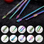 Nagelkunst-Werkzeug-Set, Rauch-Creme-Löffel, Edelstahl, Push-Rauch-Öl-Löffel, 5 In 1 Silver, 6 In 1 Silver, 5 In 1 Color Titanium, 6 In 1 Color Titanium – Bild 5
