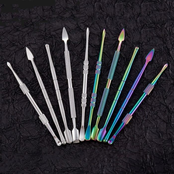 Nagelkunst-Werkzeug-Set, Rauch-Creme-Löffel, Edelstahl, Push-Rauch-Öl-Löffel, 5 In 1 Silver, 6 In 1 Silver, 5 In 1 Color Titanium, 6 In 1 Color Titanium – Bild 6