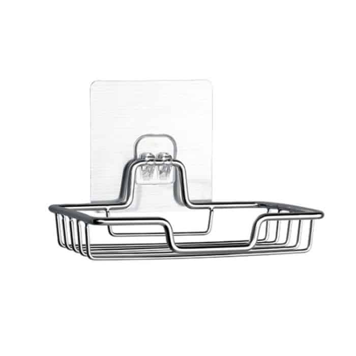 TBD0595715801.jpg 4 Stück Badezimmer-Seifenregal zur Wandmontage aus Edelstahl, Stil:, Single Layer With Sticker, Single Layer Curved With Sticker – Bild 1