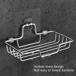 4 Stück Badezimmer-Seifenregal zur Wandmontage aus Edelstahl, Stil:, Single Layer With Sticker, Single Layer Curved With Sticker – Bild 4