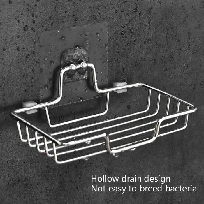 4 Stück Badezimmer-Seifenregal zur Wandmontage aus Edelstahl, Stil:, Single Layer With Sticker, Single Layer Curved With Sticker – Bild 4