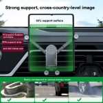 Oatsbasf Auto-Schwerkraft-Metallhalterung, skalierbare und stabile Handy-Halterung, Klappbildschirm, Handy, exklusive Auto-Halterung, Folding Screen Outlet Black, Folding Screen Outlet Silver, Folding Screen Paste Black – Bild 4