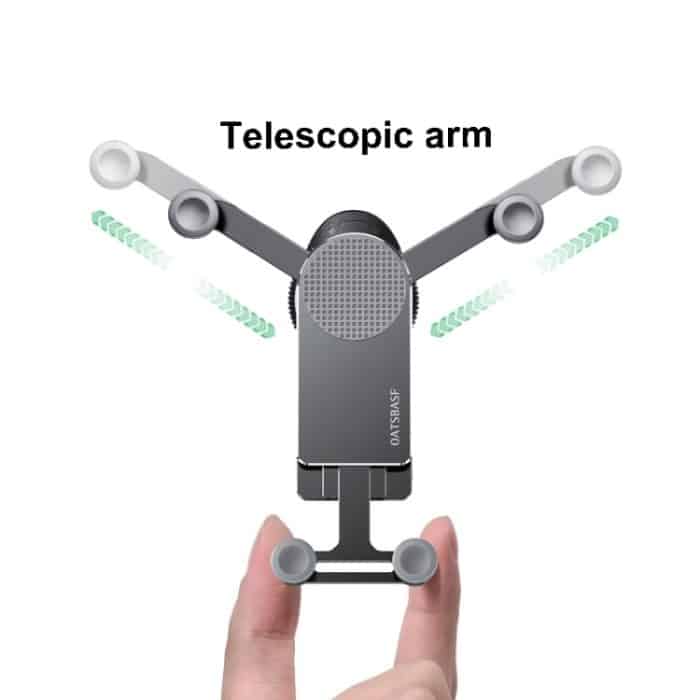 Oatsbasf Auto-Schwerkraft-Metallhalterung, skalierbare und stabile Handy-Halterung, Klappbildschirm, Handy, exklusive Auto-Halterung, Folding Screen Outlet Black, Folding Screen Outlet Silver, Folding Screen Paste Black – Bild 6