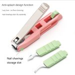 Anti-Spritz-Nagelknipser, multifunktionale Handy-Halterung, Nagelknipser, Stil:, Red, Matcha Green, Red +Iron Box, Red Suit, Pink +Iron Box, PinkSsuit – Bild 4