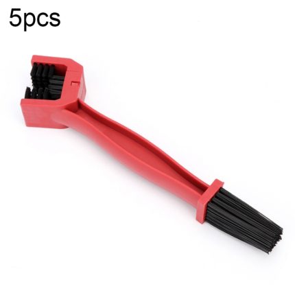 5 Stück BG-7168 Fahrrad- und Motorrad-Reinigungsbürste, dreiseitige Kettenbürste, 5 PCS Red, 5 PCS Blue, 5 PCS Black, Red + Small Brush, Blue + Small Brush
