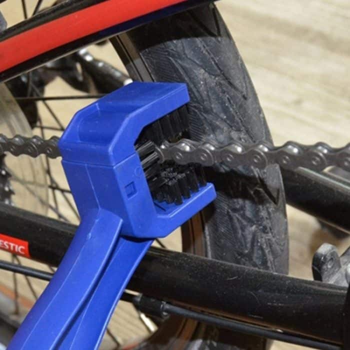 5 Stück BG-7168 Fahrrad- und Motorrad-Reinigungsbürste, dreiseitige Kettenbürste, 5 PCS Red, 5 PCS Blue, 5 PCS Black, Red + Small Brush, Blue + Small Brush – Bild 5
