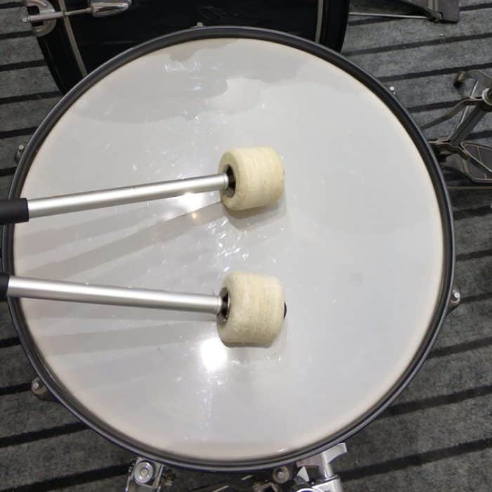 Percussion Zubehör Wollfilz Edelstahl rutschfeste Drumsticks Praxis spielen Kick Drum Hammers – Bild 6