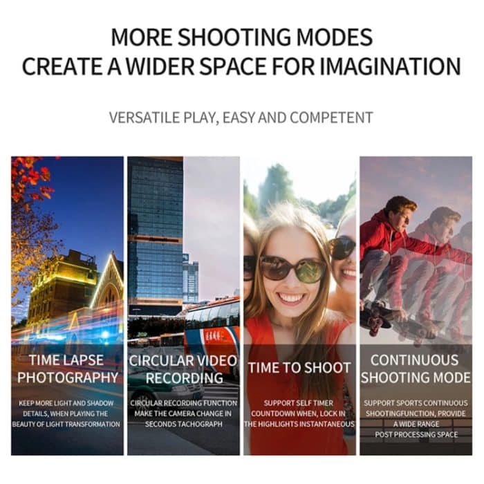 SC002-12 4K Outdoor-Sportkamera WiFi Tauchen wasserdichte Minikamera, Black – Bild 10