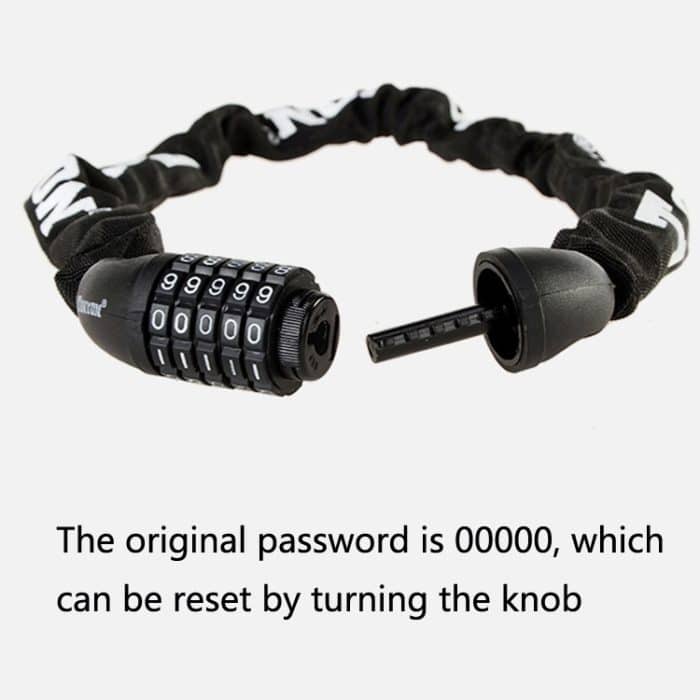 TONYON BG-TY-732 Fahrrad-Drahtschloss Universal-Passwort-Kettenschloss Motorrad-Elektroauto-Diebstahlsicherungsschloss, TONYON BG-TY-732 Anti-Theft Lock(Red), TONYON BG-TY-732 Anti-Theft Lock(Black) – Bild 3