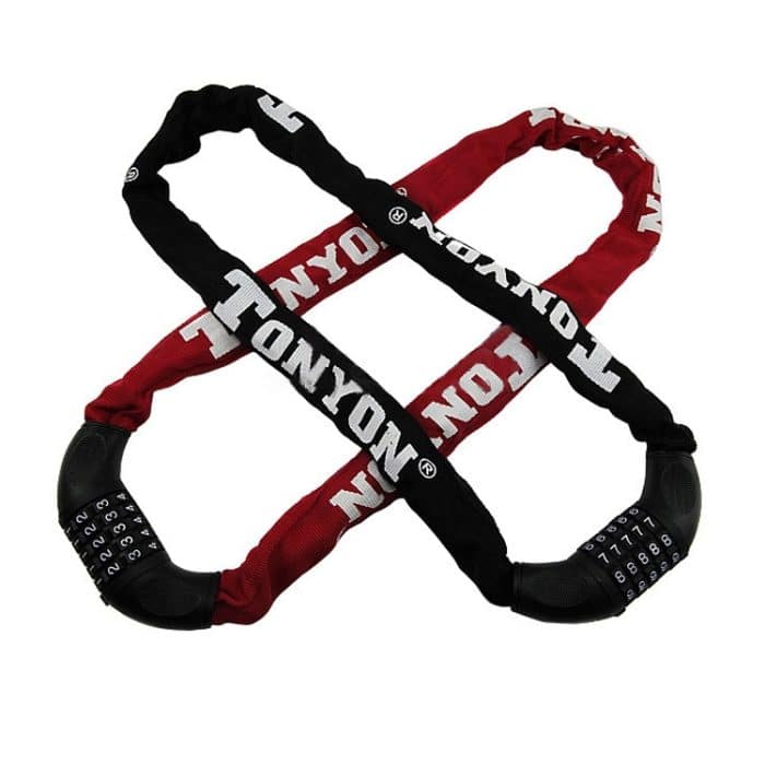 TONYON BG-TY-732 Fahrrad-Drahtschloss Universal-Passwort-Kettenschloss Motorrad-Elektroauto-Diebstahlsicherungsschloss, TONYON BG-TY-732 Anti-Theft Lock(Red), TONYON BG-TY-732 Anti-Theft Lock(Black) – Bild 4