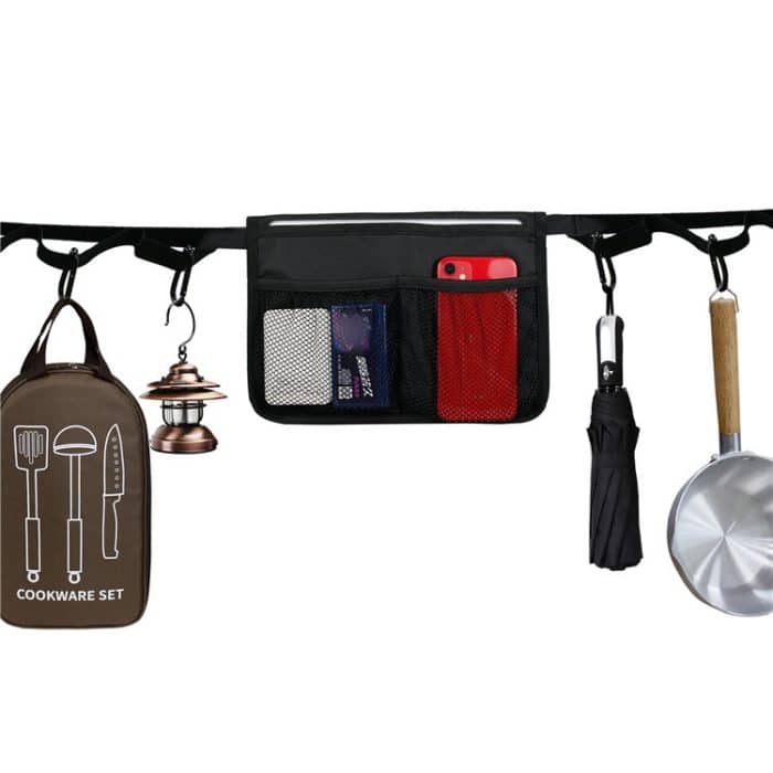 Outdoor Camping Wäscheleine 16 Ringe Zelt Riemen Lanyard – Bild 2