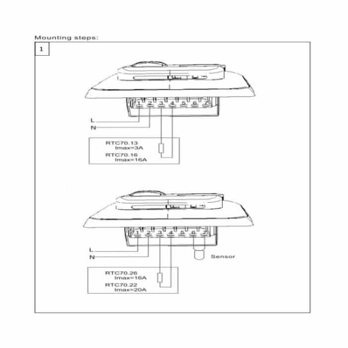 RTC70-Raum Fußbodenheizung Thermostat Mechanischer Temperaturregler – Bild 7