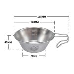 Campingmoon S220 Outdoor tragbare verdickte Edelstahlschüssel Camping Mehrzweckbesteck – Bild 3