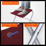 Hikers XYC-053A Outdoor tragbarer Klappstuhl Picknick gerösteter Angelhocker, Hikers XYC-053A(Green), Hikers XYC-053A(Wine Red) – Bild 3