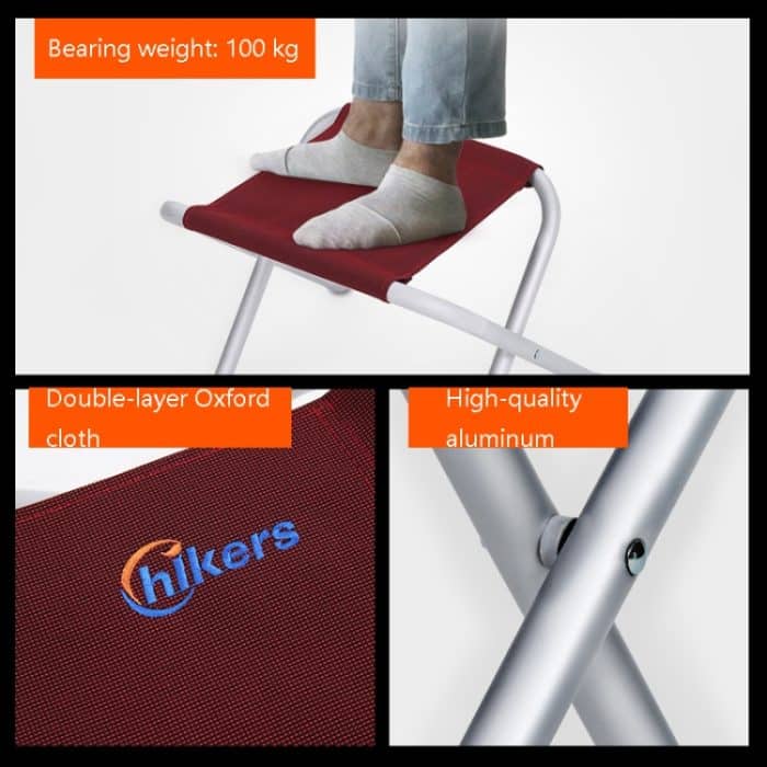 Hikers XYC-053A Outdoor tragbarer Klappstuhl Picknick gerösteter Angelhocker, Hikers XYC-053A(Green), Hikers XYC-053A(Wine Red) – Bild 3