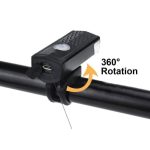 Fahrrad-Highlight-USB-aufladbare Lampe, wasserdichtes Fahrrad-Scheinwerfer-Rücklicht-Set, Single Headlight (Black), Headlight + Taillight (Black) – Bild 4