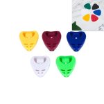 100 Stück ABS-Aufbewahrungsbox für Gitarrenplektren, zufällige Farblieferung, Heart-shaped Pick Box, Large Triangular Pick Box