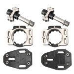 MEROCA Road Lock Schuhe Karte Drei Pardin Fahrrad Lollipops Selbstsicherndes Pedal mit Schloss, Stil:, Titanium Alloy Axis (Black), Titanium Alloy Axis (Red), Steel Axis (Black), Steel Axis (Red)